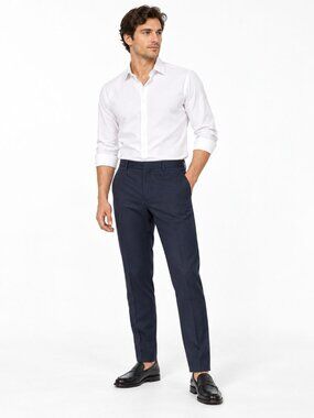 COS Mens Slim-Fit Navy Dress Pants Size 34R